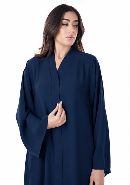 Hanayen Navy Blue Plain Abaya best abaya online in dubai