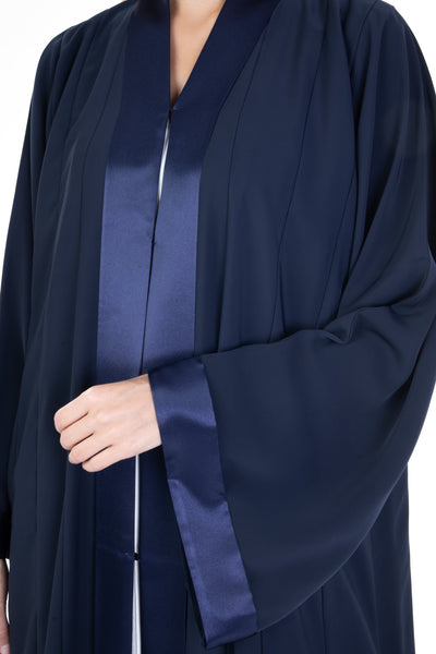 Layal Noir Soft Crepe Abaya - Navy