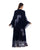 Hanayen Navy Blue Velvet Abaya With Lace Insert | Clearance best abaya online in dubai