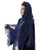Hanayen Navy Blue Velvet Abaya With Lace Insert | Clearance best abaya online in dubai