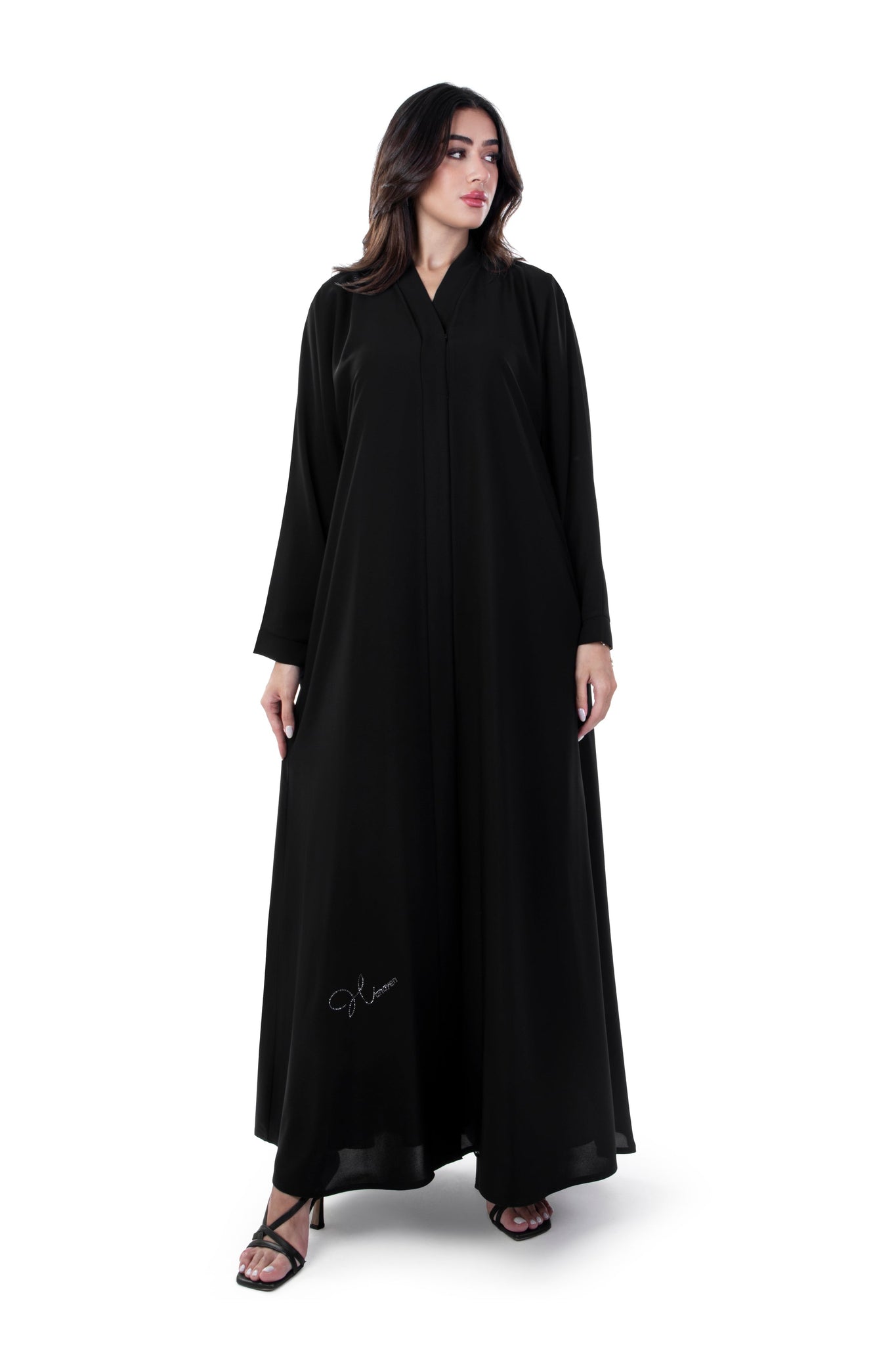 Hanayen Open Front Plain Abaya