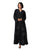Hanayen Open Abaya With Floral Beaded Appliqué and Wide Sleeves best abaya online in dubai