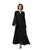 Hanayen Open Abaya With Floral Beaded Appliqué and Wide Sleeves best abaya online in dubai