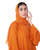 Hanayen Orange Plain Abaya best abaya online in dubai
