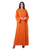 Hanayen Orange Plain Abaya best abaya online in dubai