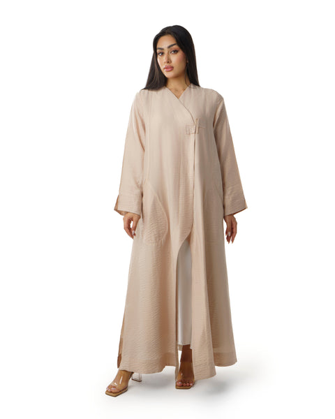 Hanayen Overlapped Tencel Abaya