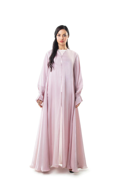 Hanayen Pastel Pink Color Abaya With Cuff Details | Clearance best abaya online in dubai