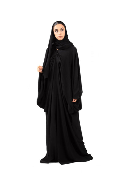 Hanayen Plain Cut Abaya With Special Logo | Clearance best abaya online in dubai