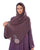 Hanayen Purple Abaya With Floral Embroidery