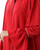 Hanayen Red Abaya with Gathered Sleeves and Crystal Detailing best abaya online in dubai