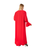 Hanayen Red Abaya with Gathered Sleeves and Crystal Detailing best abaya online in dubai