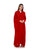 Hanayen Red Velvet Cut Abaya