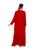 Hanayen Red Velvet Cut Abaya