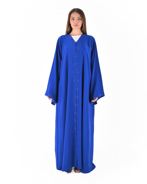 Hanayen Royal Blue Crystals Swarovski Embellished Abaya