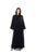 Hanayen Sided Lapel Black Abaya