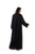 Hanayen Sided Lapel Black Abaya