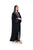 Hanayen Sophisticated Noir Abaya with Artisanal Floral Lace Appliqué and Crystal Accents best abaya online in dubai