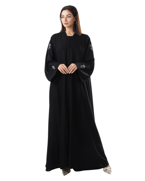Hanayen Special Design Abaya with Embroidery and Pearl Accents best abaya online in dubai