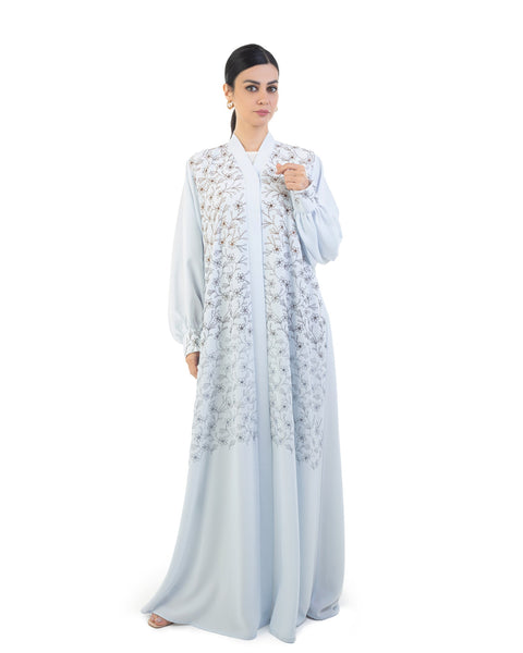 Hanayen Special Design Embroidery Abaya Embellished With Crystals