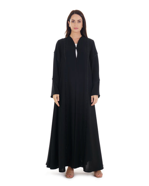 Hanayen Traditional Abaya With Beads Design