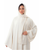 Hanayen V-Neck Off-White Plain Abaya best abaya online in dubai
