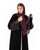 Hanayen Velvet Burgundy Abaya with Embroidered Elegance