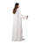 Hanayen White Lapel Abaya With Cording Details