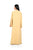 Hanayen Yellow Abaya with Intricate Gold Scalloped Scrollwork best abaya online in dubai