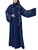 ABAYA Blue Coloured Abaya Front Open With White Threadwork