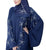 ABAYA Blue Coloured Abaya Front Open With White Threadwork