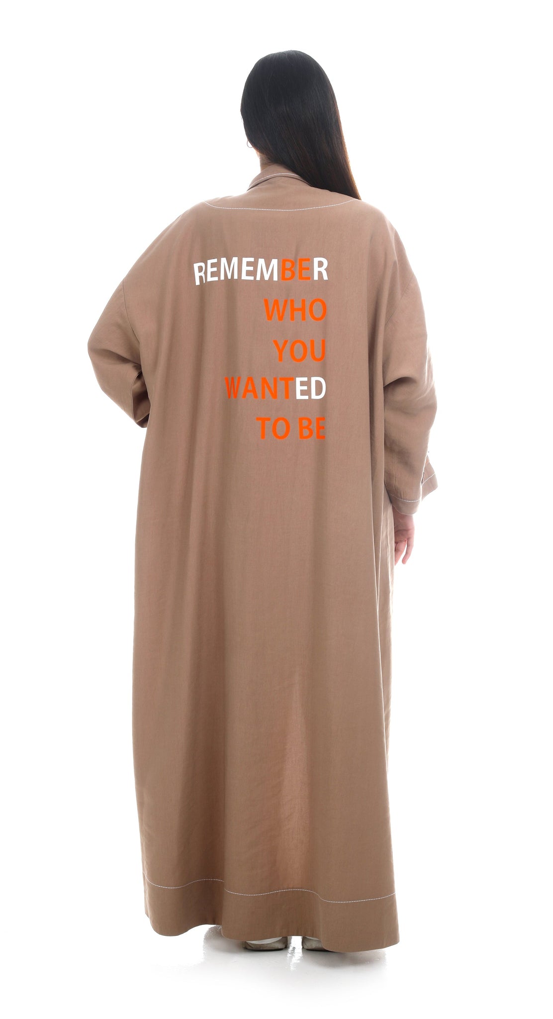 Hanayen Asymmetric Trench Abaya best abaya online in dubai