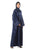 Hanayen Beads Embellished Blue Abaya