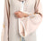 Hanayen Beige Lace Dentelle Patch Abaya With Crystal Details