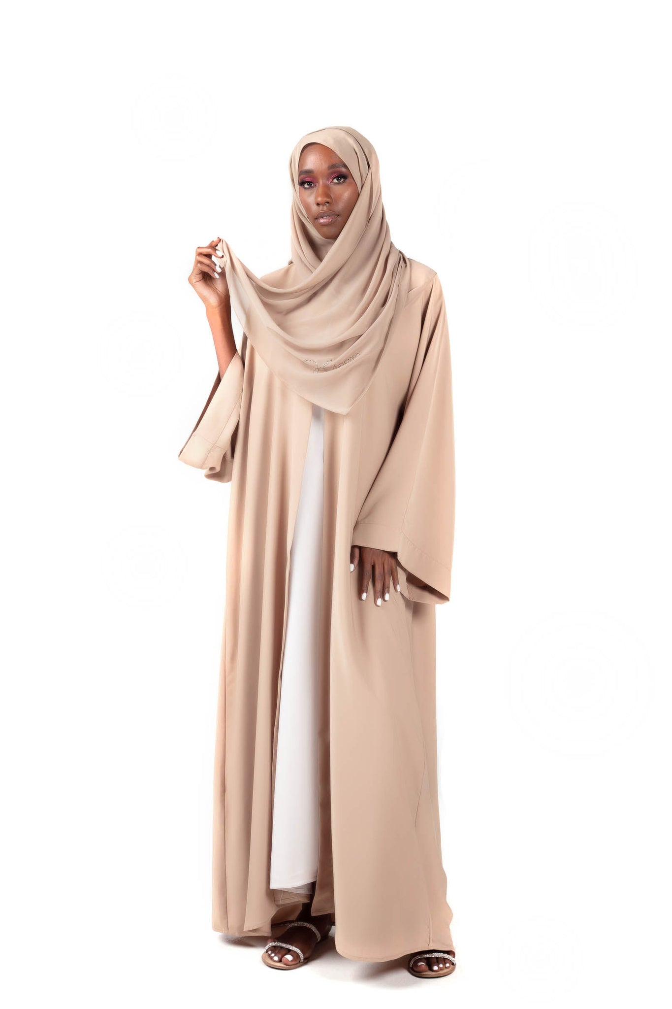 Hanayen Neda Color fabric Abaya, plain design