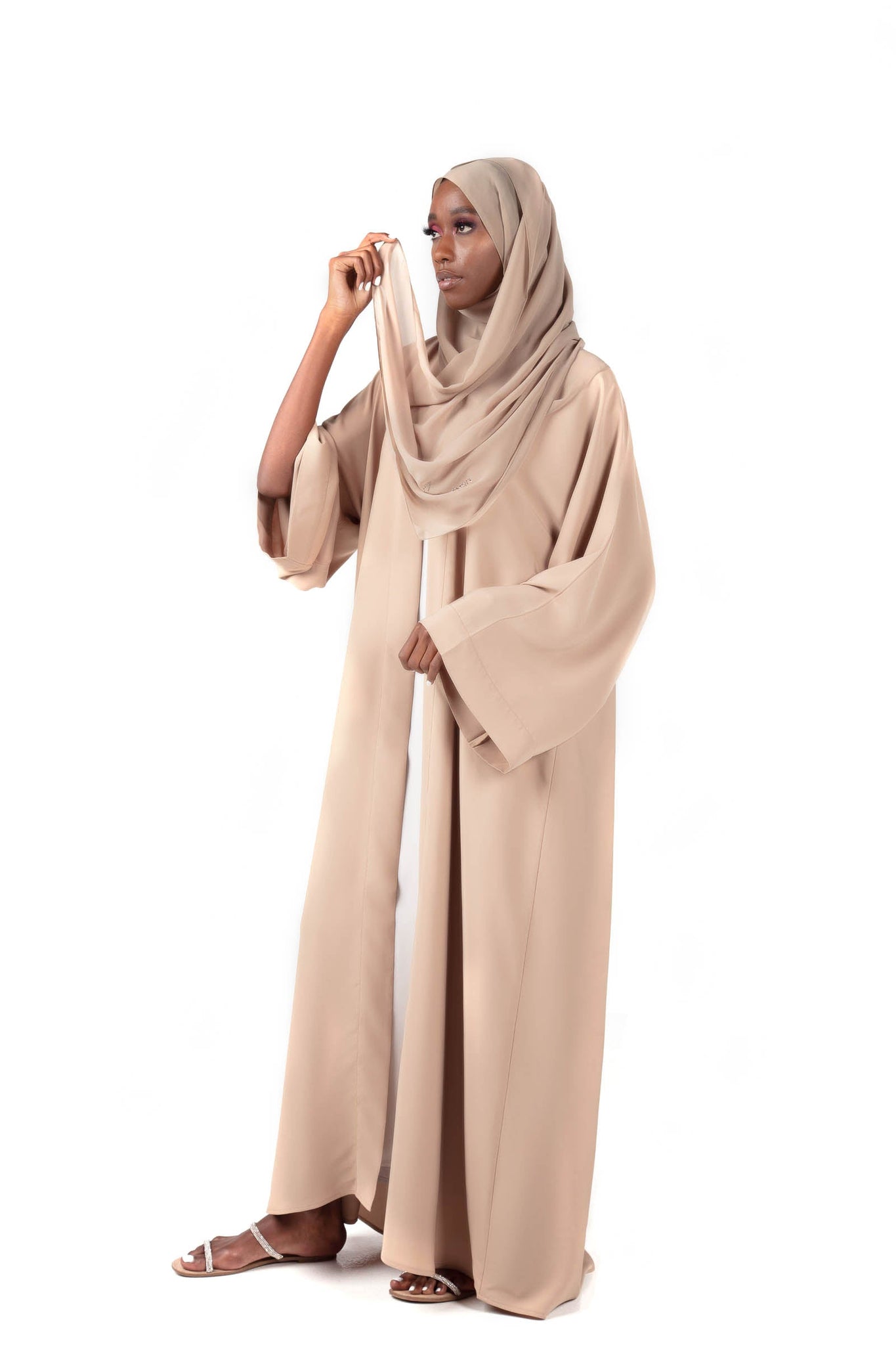 Hanayen Neda Color fabric Abaya, plain design