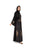 Hanayen Black Abaya With Belt And Prints