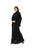 Hanayen Black Abaya With Golden Crystals