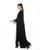 Hanayen Black Abaya With Lace And Crystal