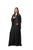 Hanayen Black Abaya With Sleeves Lace Details