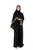 Hanayen Black Crepe Abaya Embellished with Crystals