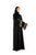 Hanayen Black Crepe Abaya Embellished with Crystals