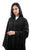 Hanayen Black Jaquard Damask Abaya