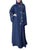 ABAYA Blue Coloured Abaya Front Open With White Threadwork