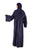 Hanayen Blue Striped Abaya With Crystals