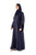 Hanayen Blue Striped Abaya With Crystals