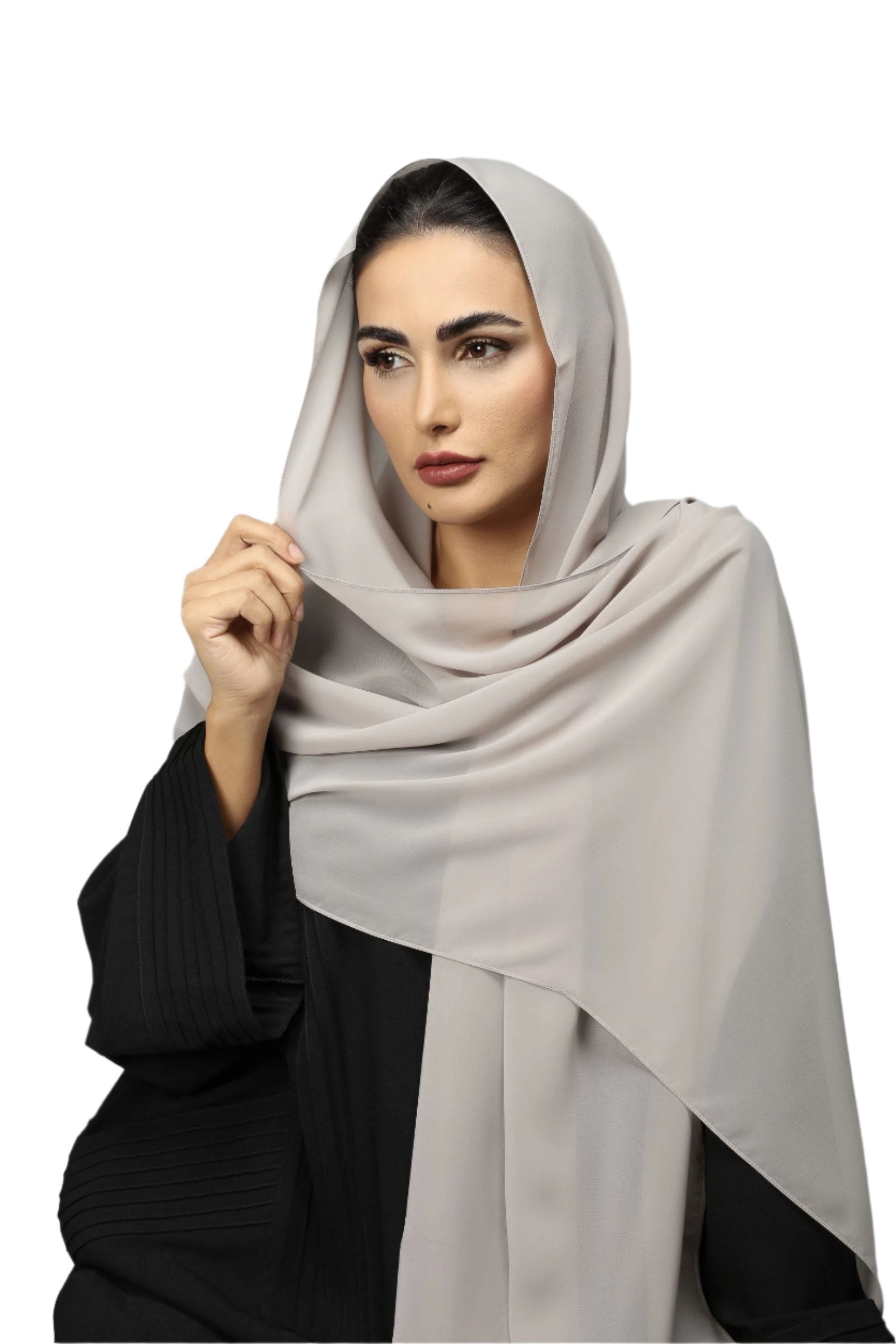 Buy Online Chiffon Sheila Plain Color Luxury Online Abaya