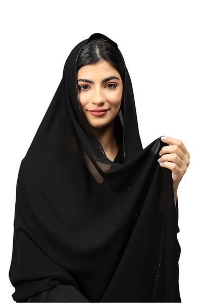 Hanayen Chiffon Sheila With Black Crystal  Element