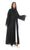 Hanayen Classic Black Abaya With Lace Insert & Crystals