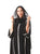 Hanayen Classic Black Abaya With Lace Inserts And Beads Details