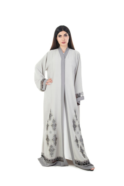 Hanayen Classic Laser Cut Abaya with Modern Details